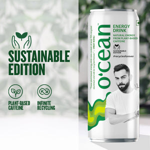 Ocean Energy Drink (Sustainable Edition 33ml) Enriched with Plant-Based Caffeine