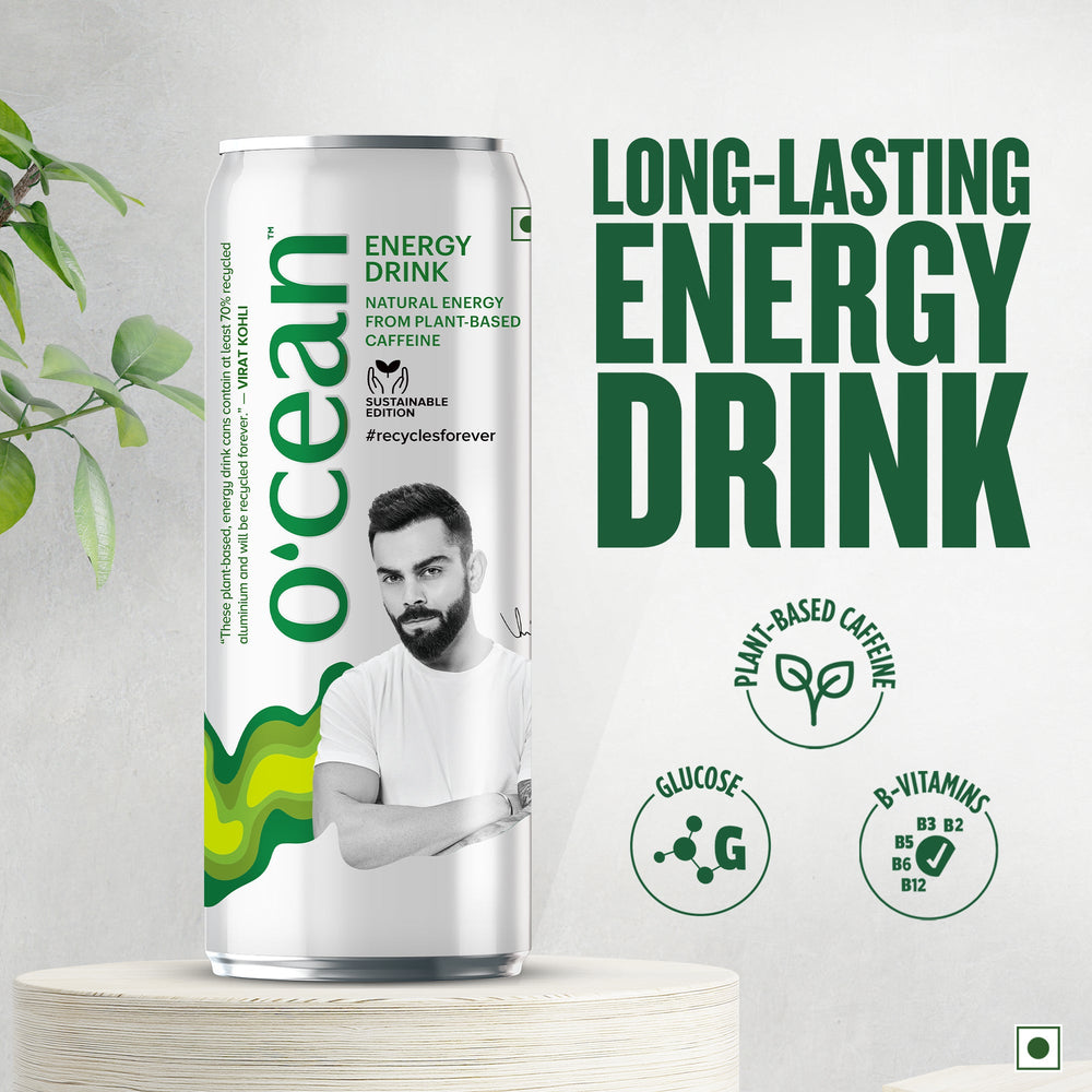 Ocean Energy Drink (Sustainable Edition 33ml) Enriched with Plant-Based Caffeine