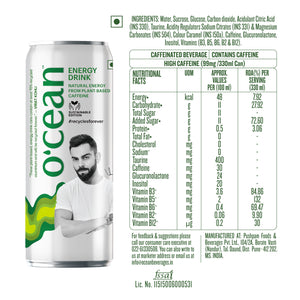 Ocean Energy Drink (Sustainable Edition 33ml) Enriched with Plant-Based Caffeine