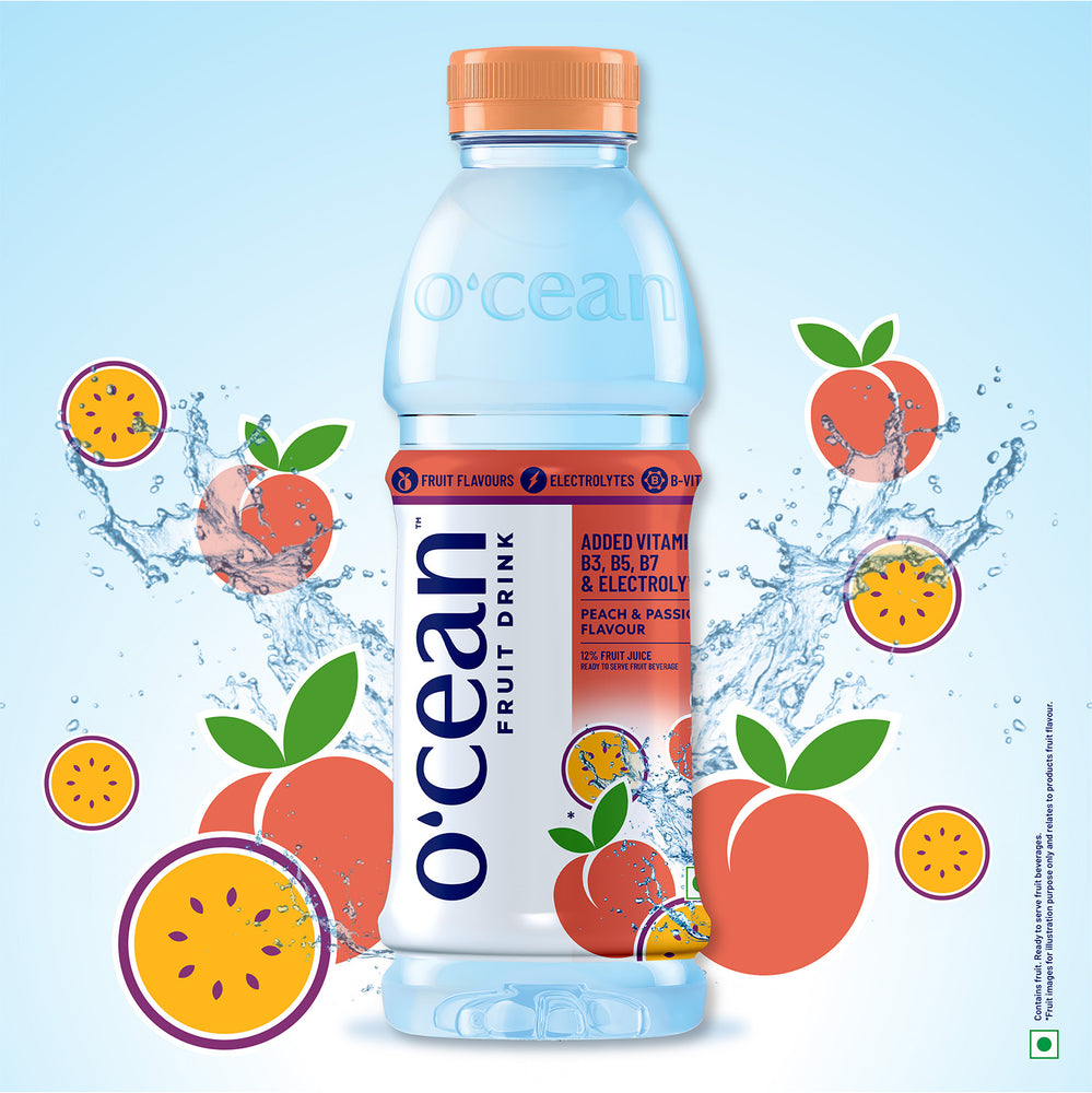 O'cean Fruit Drink Peach & Passionfruit Flavour 500ml
