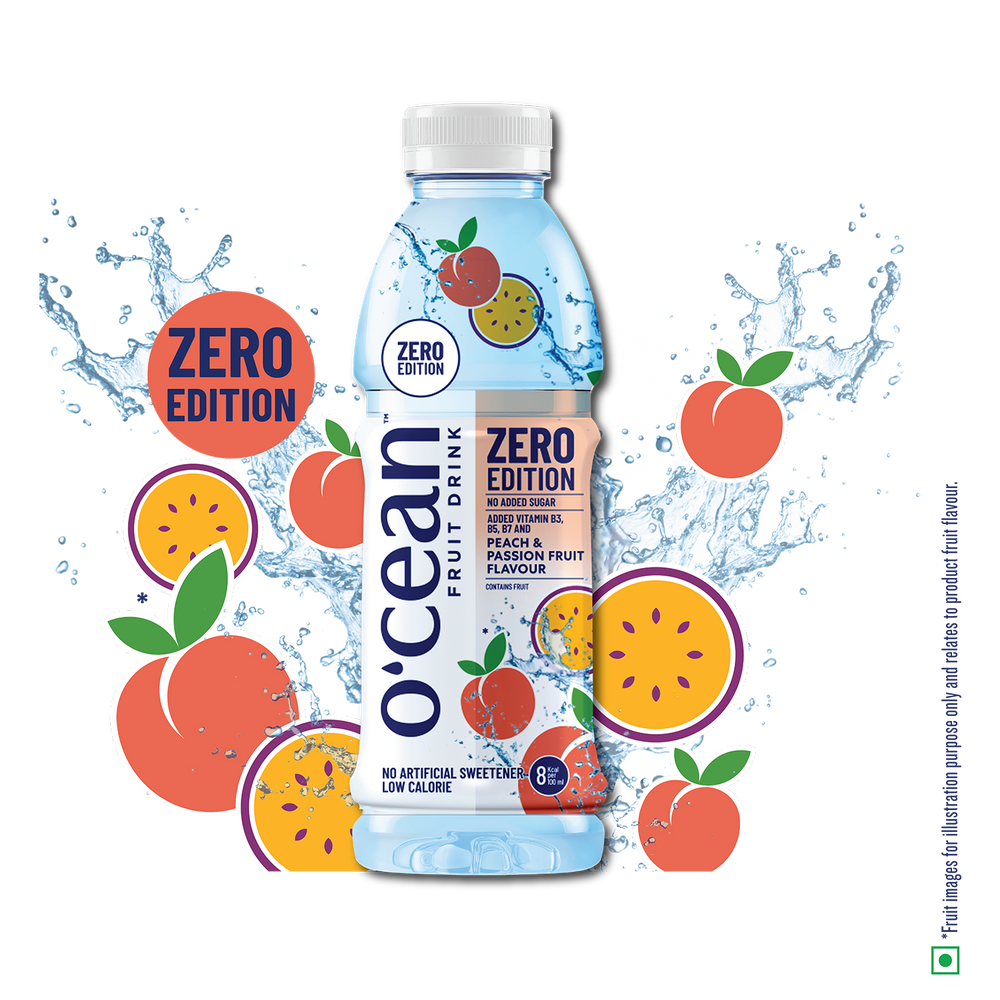 O'cean Fruit Water Zero Edition Peach & Passion Flavour