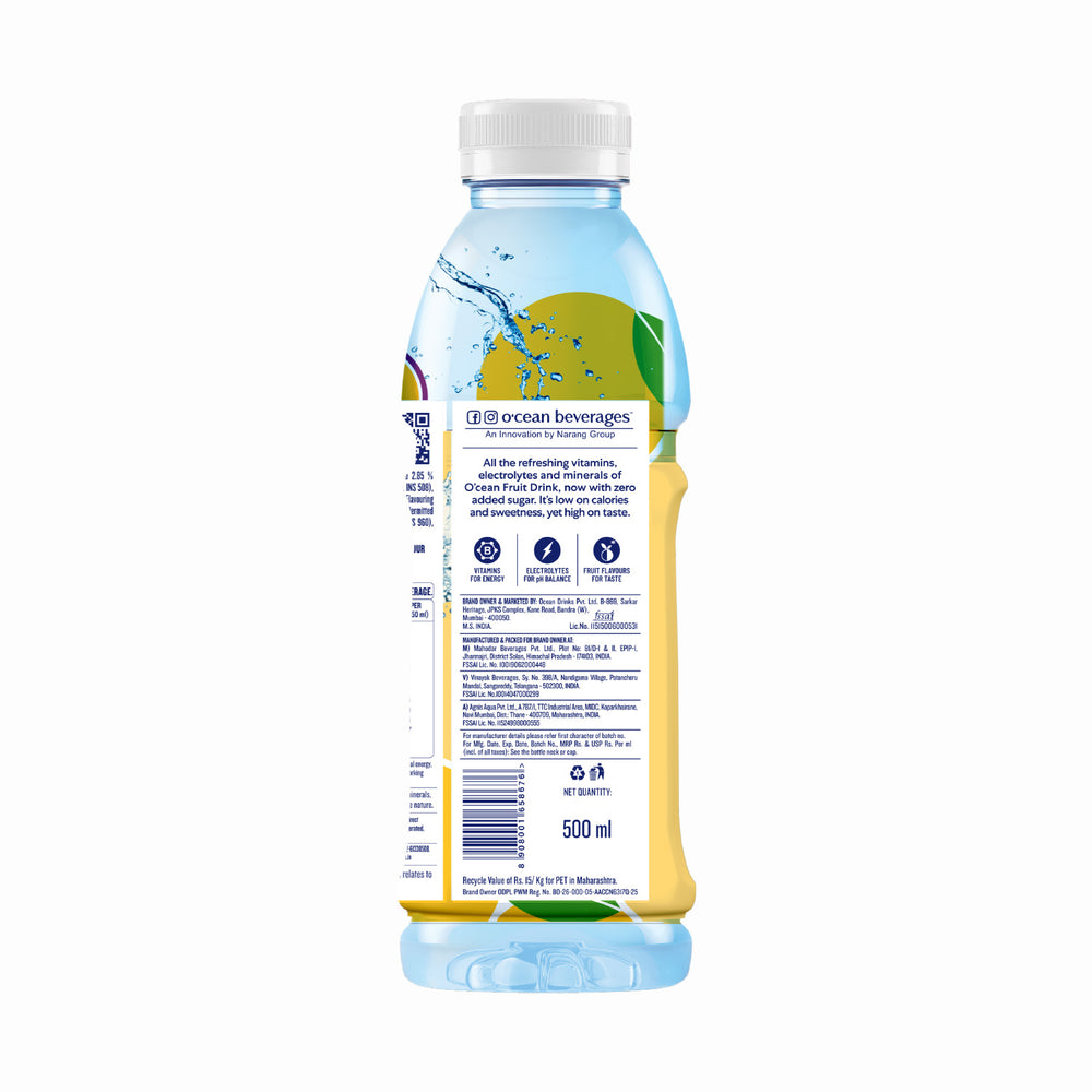 O'cean Fruit Water Zero Edition Mango & Passion Flavour