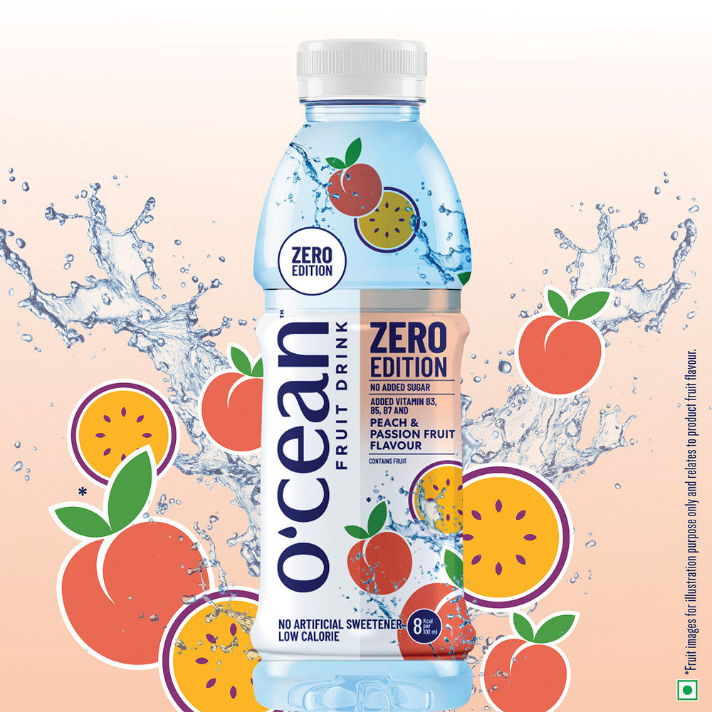 O'cean Fruit Water Zero Edition Peach & Passion Flavour