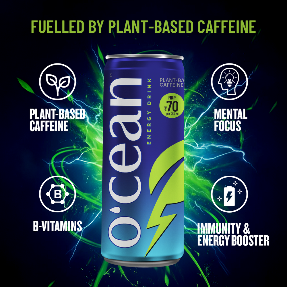 O'cean Natural Plant Based Energy Drink with Green Tea Extract