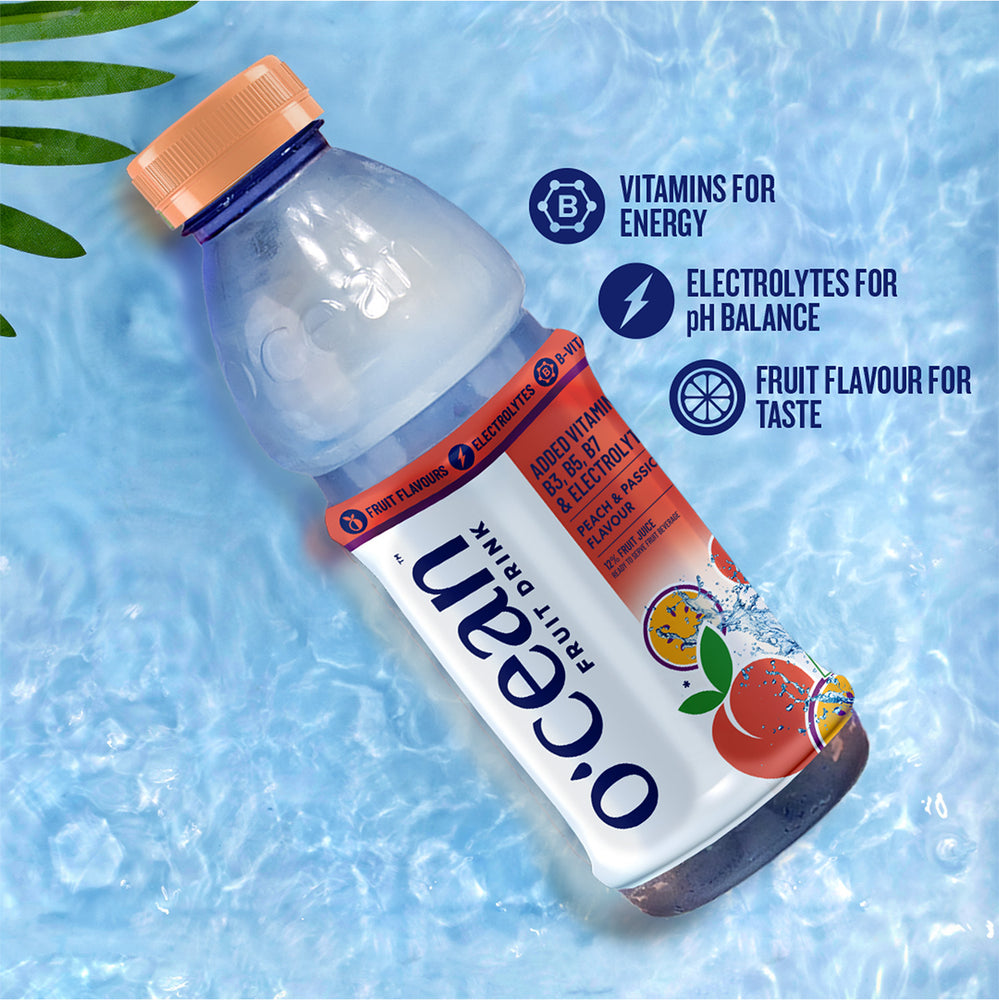 O'cean Fruit Drink Peach & Passionfruit Flavour 500ml