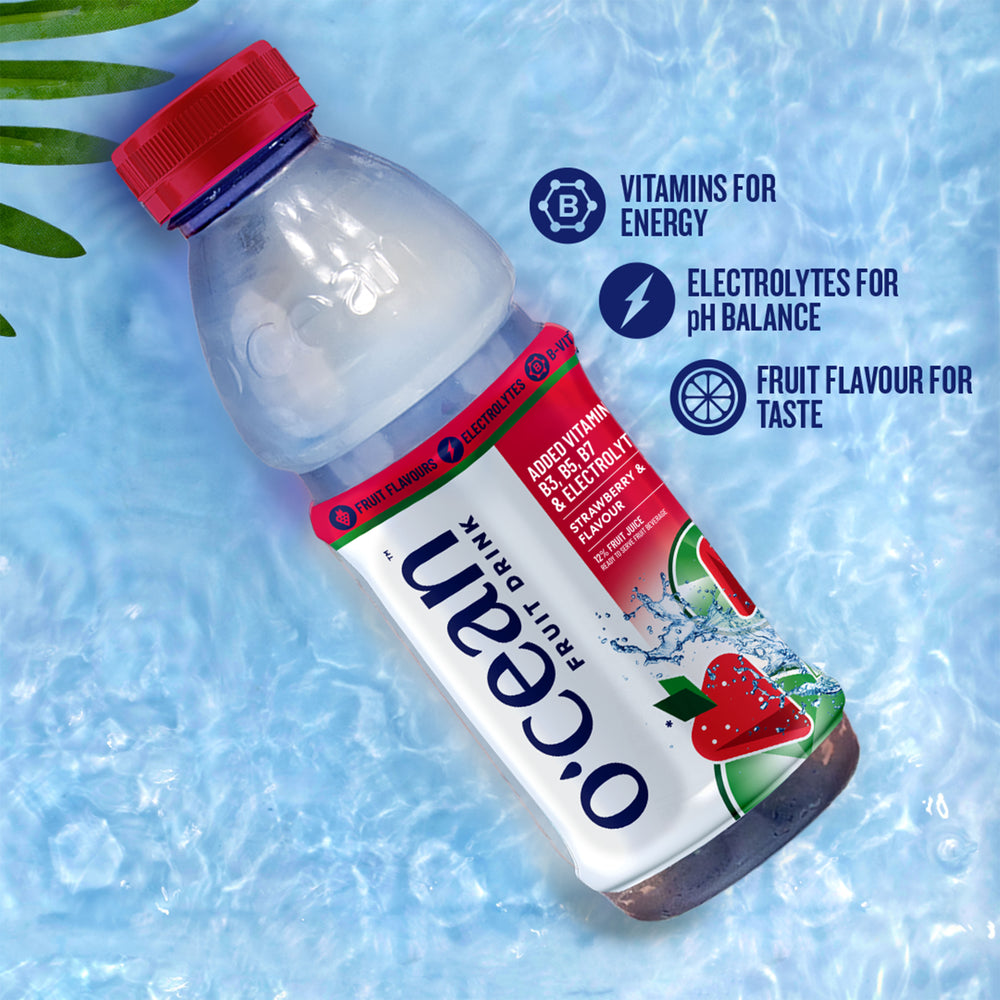 O'cean Fruit Drink Strawberry & Lime Flavour 500ml