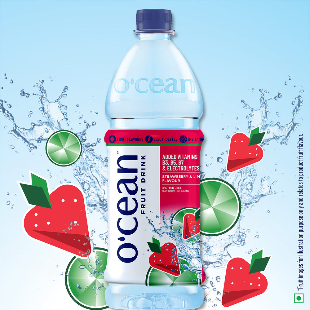 O'cean Fruit Drink Strawberry & Lime Flavour 1L