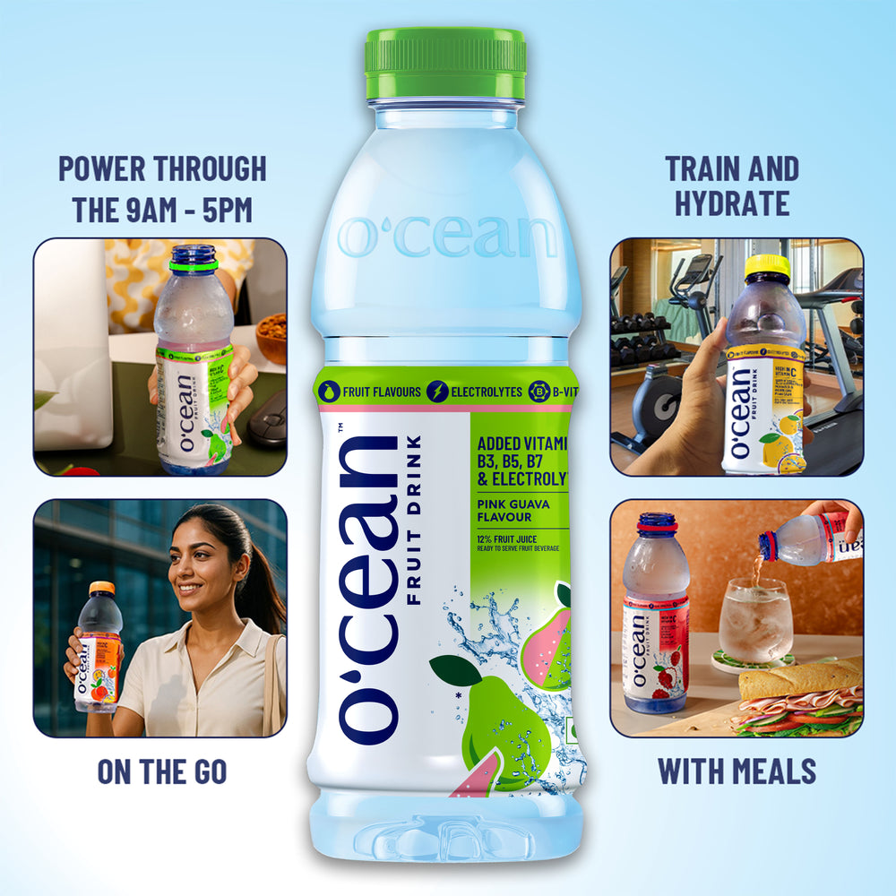 O'cean Fruit Drink Pink Guava Flavour 500ml