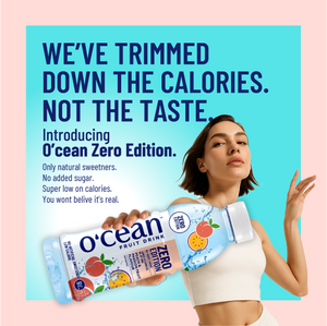 O'cean Fruit Water Zero Edition Peach & Passion Flavour
