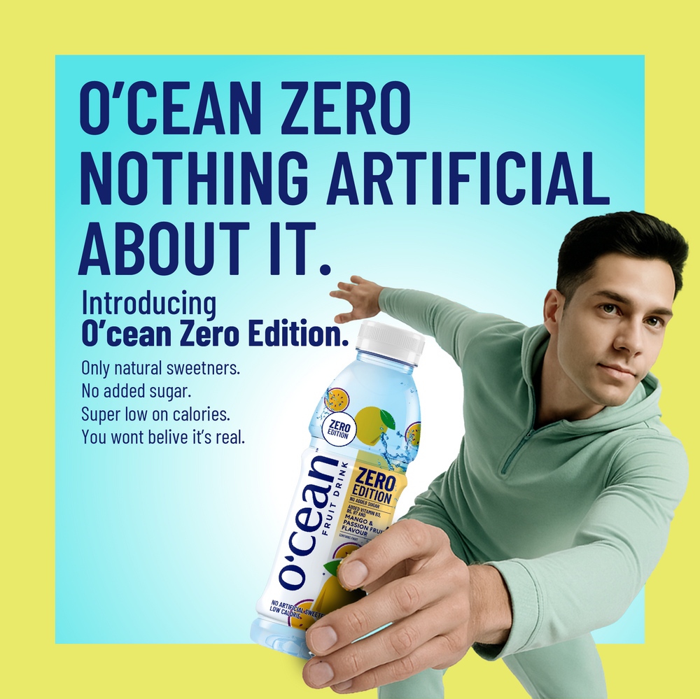 O'cean Fruit Water Zero Edition Mango & Passion Flavour