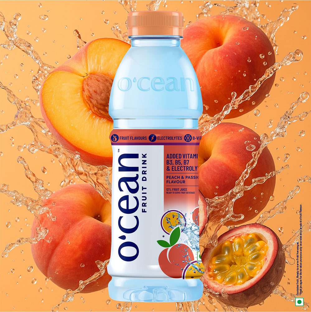 O'cean Fruit Drink Peach & Passionfruit Flavour 500ml