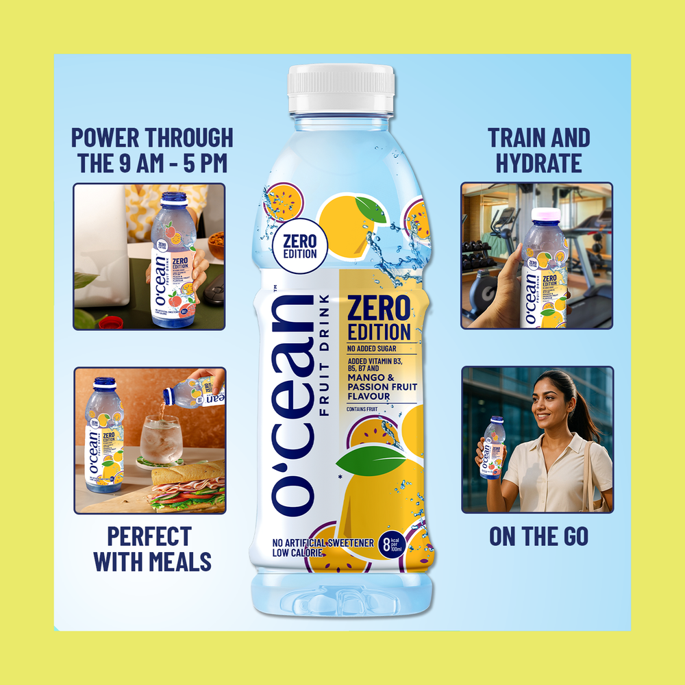 O'cean Fruit Water Zero Edition Mango & Passion Flavour