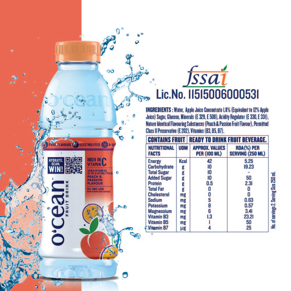 HSW-Ocean Fruit Water Passion Fruit & Peach