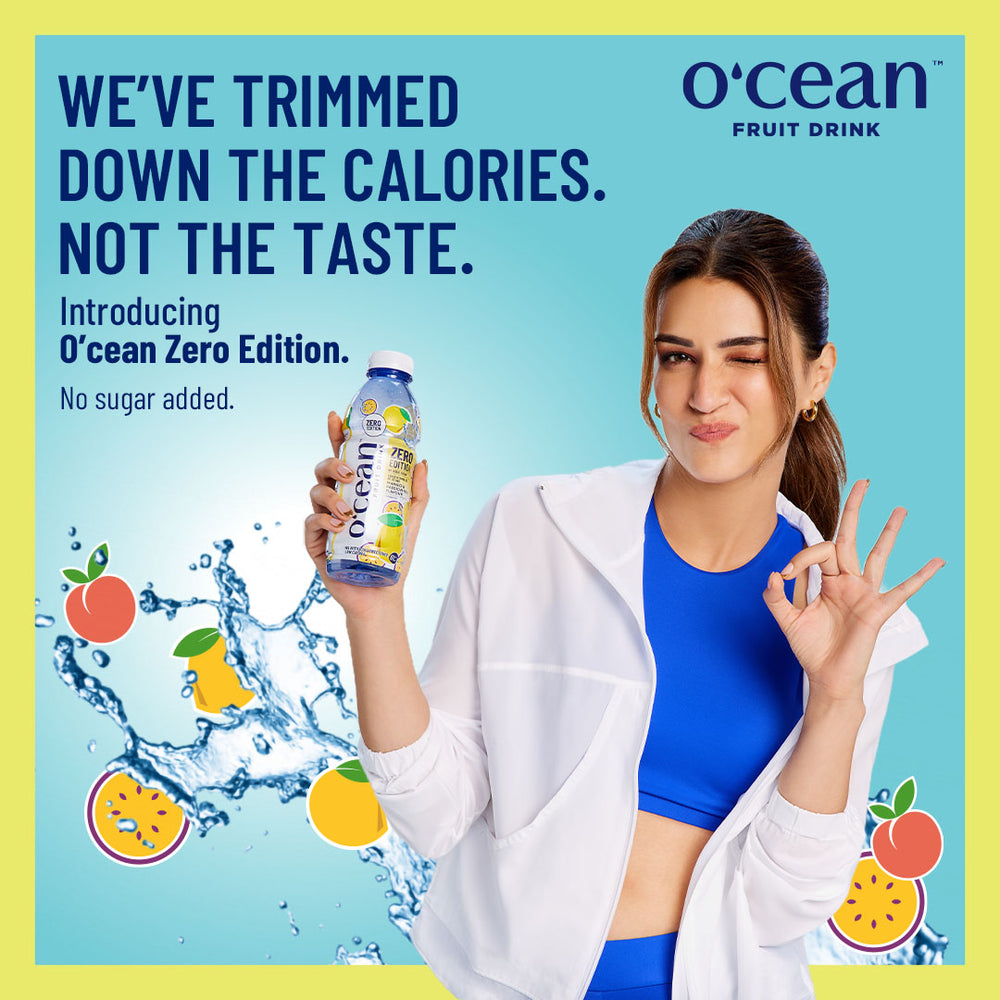 O'cean Fruit Drink Zero Edition Peach & Passionfruit Flavour  500ml