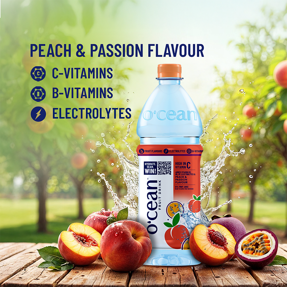 O'cean Fruit Water Peach & Passion - 1L