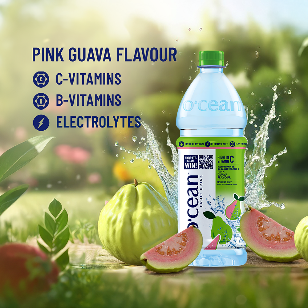 O'cean Fruit Water Pink Guava - 1L